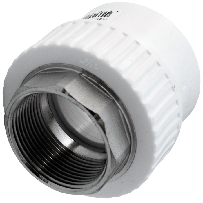 Шаровой кран Муфта PPR комб. 50х1 1/2"ВР под ключ, белая, PA22522P  