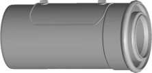 Wolf Дымоход Концентрическая дымовая труба DN80/125 L:250 мм, с ревизионным люком, цвет белый, встав
