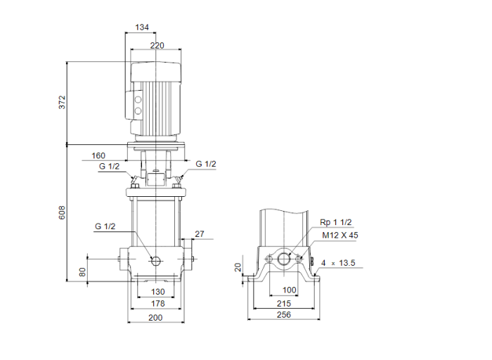 Поверхностный насос Grundfos CR 10-10 A-A-A-E-HQQE  