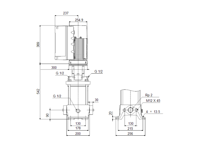 Насос для повышения давления Grundfos CRE 20-4 A-A-A-E-HQQE  