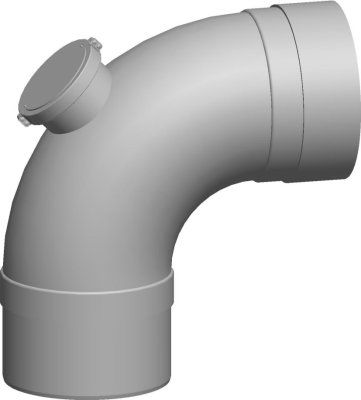 Wolf Дымоход Отвод дымохода DN315 87°, из полипропилена