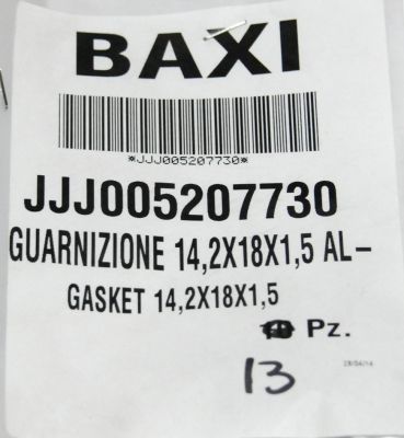 Baxi Уплотнение 14,2х18х1,5 AL -18-