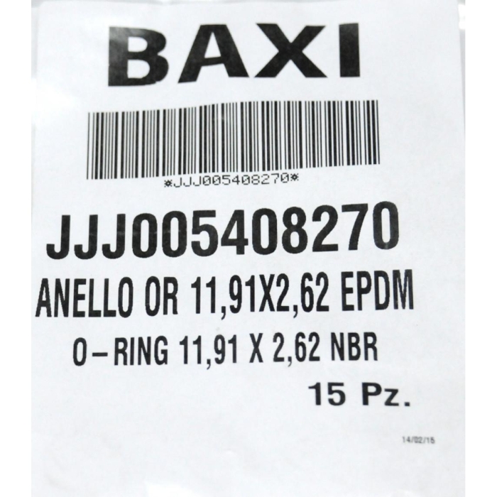   Baxi Уплотнение кольцевое 11,91 X 2,62 NBR  