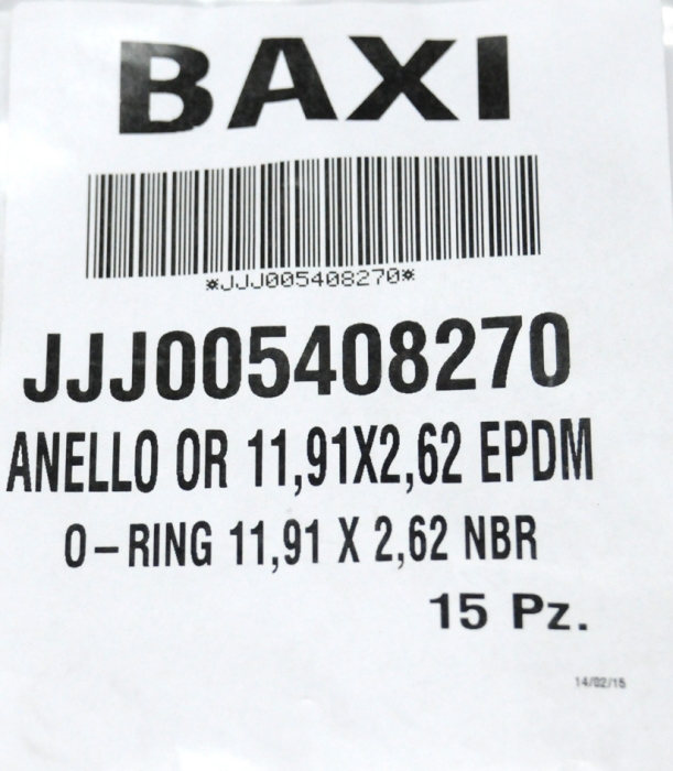   Baxi Уплотнение кольцевое 11,91 X 2,62 NBR  