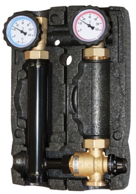 Насосная группа Hoobs 1 ВРх1 1/2 НР c термосмесительным клапаном, без насоса