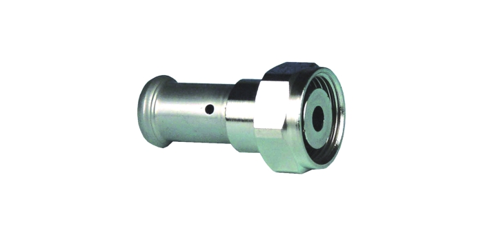 Henco Муфта никелированная для евроконуса, латунь пресс, 16x3/4 EK  