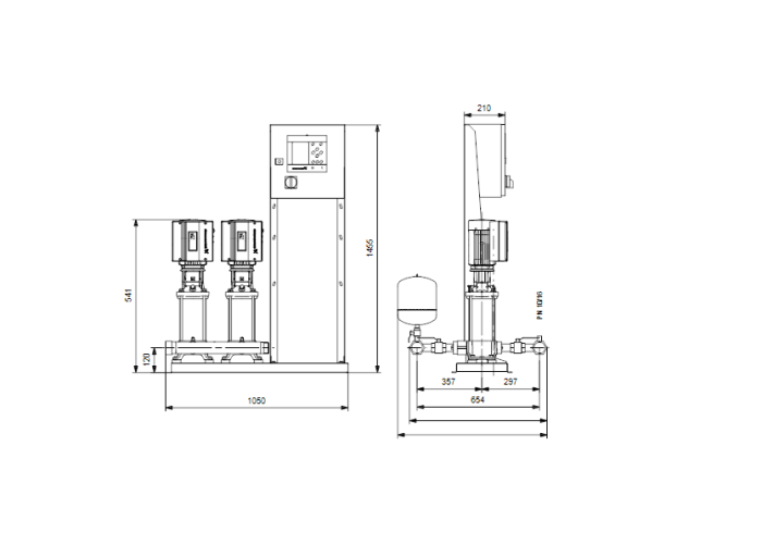 Насос для повышения давления Grundfos Hydro MPC-E 2 CRE3-2 50/60Hz RUS  