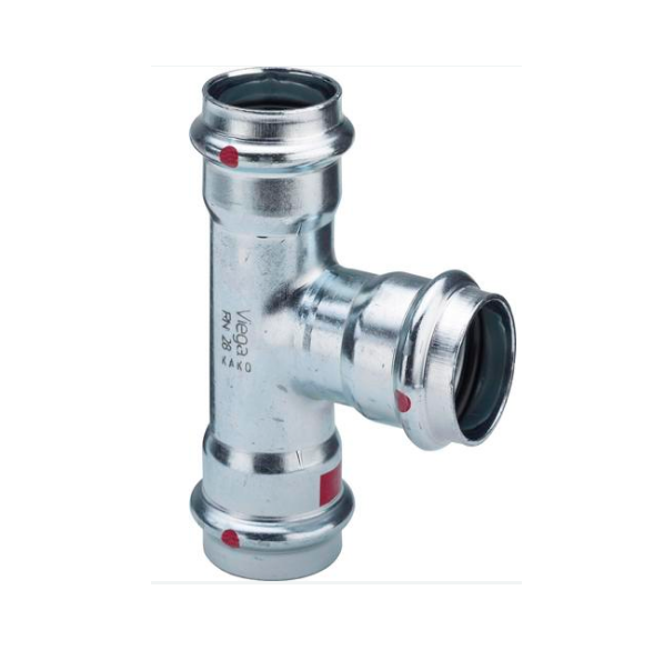 Viega Тройник пресс 42х28х42 оцинк.  