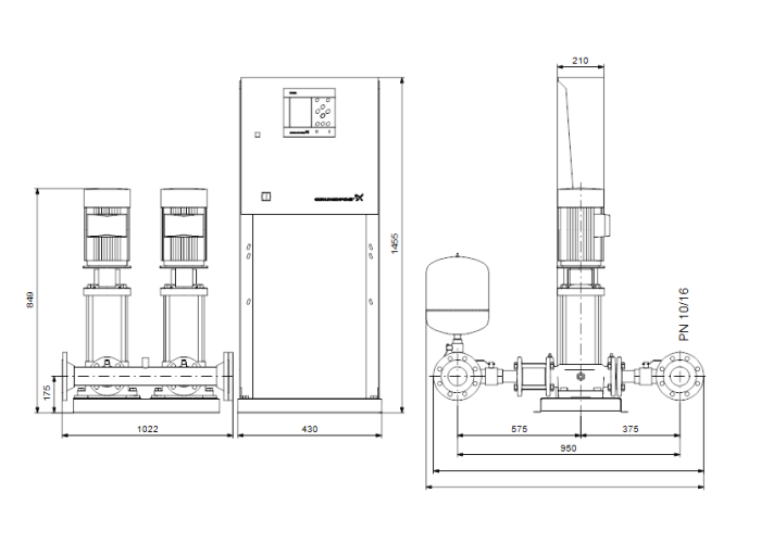 Насос для повышения давления Grundfos Hydro MPC-E 2 CRE32-1-1 50/60Hz RUS  