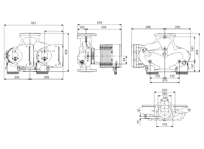 Насосная станция Grundfos MAGNA3 100-100 F 450 (230В)  