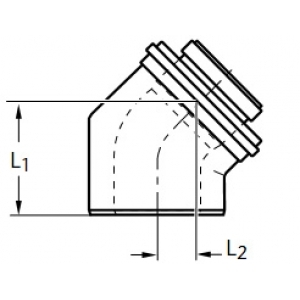 Buderus Концентрический отвод 80/125 мм 30°  