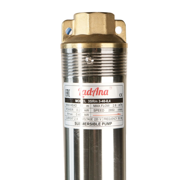 Скважинный насос Ladana Насос 3 SRm 3-60-0,55 LadAna (30 m плоский кабель 3*0,5 mm2)  
