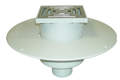 HL62BP/2 Кровельная воронка для эксплуатируемой кровли с корпусом из ПВХ