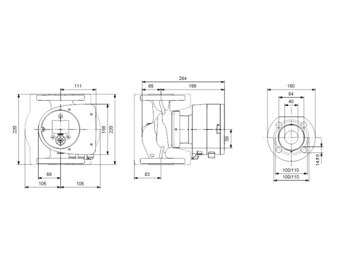 Циркуляционный насос Grundfos MAGNA3 40-60 F  