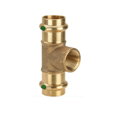 Viega Тройник пресс-В 42х1х42 бронза