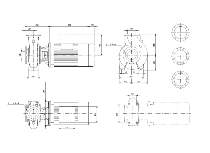 Насосная станция Grundfos NB 100-160/160-140 EUP A-F2-A-BAQE  