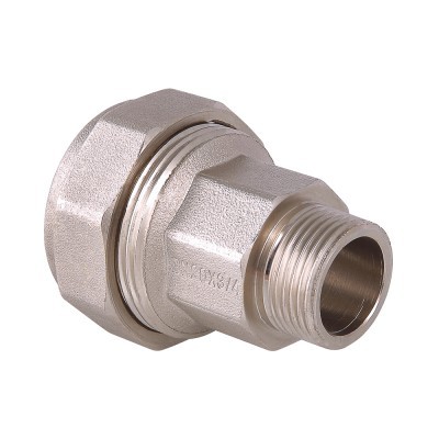 Valtec Соединитель для стальных труб Ду15 с переходом на нар. р. 1/2