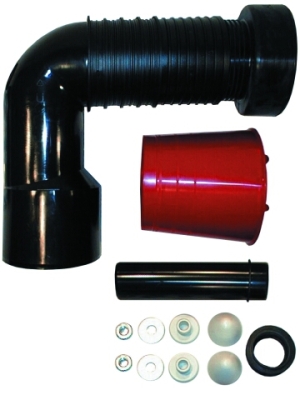 HL Угловой отводящий патрубок для консольных унитазов 90°