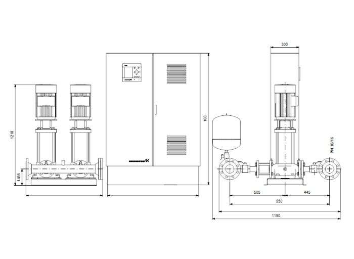 Насос для повышения давления Grundfos HYDRO MPC-F 2CR15-9  