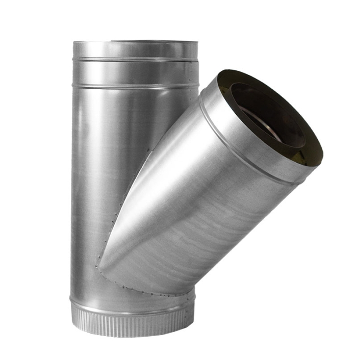 Сэндвич дымоход Дымофф Тройник сэндвич 135 480*400 Цинк/AISI430 0.5мм  