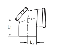 Buderus Отвод со смотровым люком D=160 (87090884)