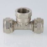 Valtec Тройник обжимной с переходом на вн. р. 20х1/2  