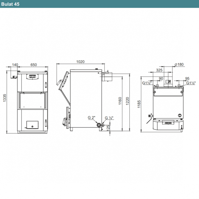 Твердотопливный котёл Zota Bulat 45  