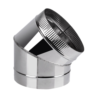 Одностенный дымоход Дымофф Колено (голое) 135 150 AISI304 1мм