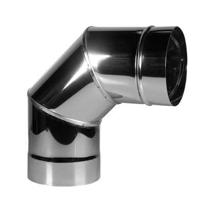 Одностенный дымоход Дымофф Колено (голое) 90 450 AISI430 0.5мм