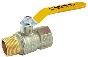Шаровой клапан TORNADO с жёлтой пл. рук. н/в 11/4