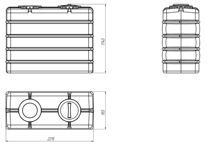 Ёмкость для воды Экопром K 3000л  
