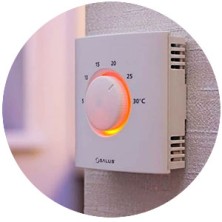 Монтаж комнатного термостата (без прокладки кабеля)