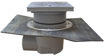 HL 615HSW Дворовый трап (гориз. выпуск), с полимербитумным полотном, с решеткой из нержавеющей стали, до 2,5 тонн