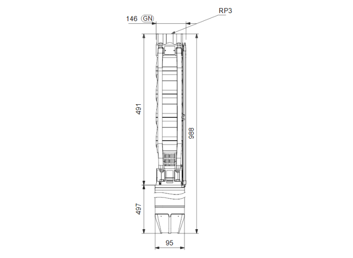 Скважинный насос Grundfos SP 46-2 (380В)  