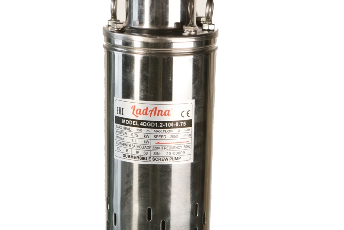 Скважинный насос Ladana Насос 4 QGD 1,2-100-0,75 LadAna (кабель 20 м)  