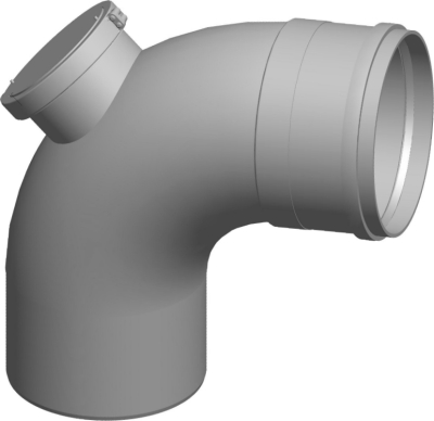 Wolf Дымоход Отвод с ревизией DN250 87°, из полипропилена