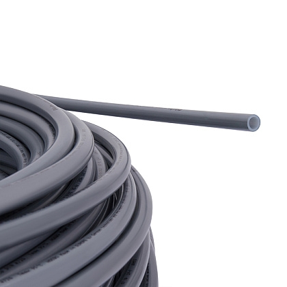 Труба из сшитогой полиэтилена Hoobs PEXa/EVOH c антикислородным слоем 25х3,5 цвет серый (бухта кратна 100м)  