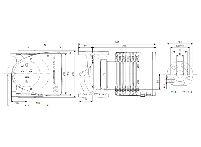 Циркуляционный насос Grundfos MAGNA1 40-100 F 220 1x230V PN6/10  