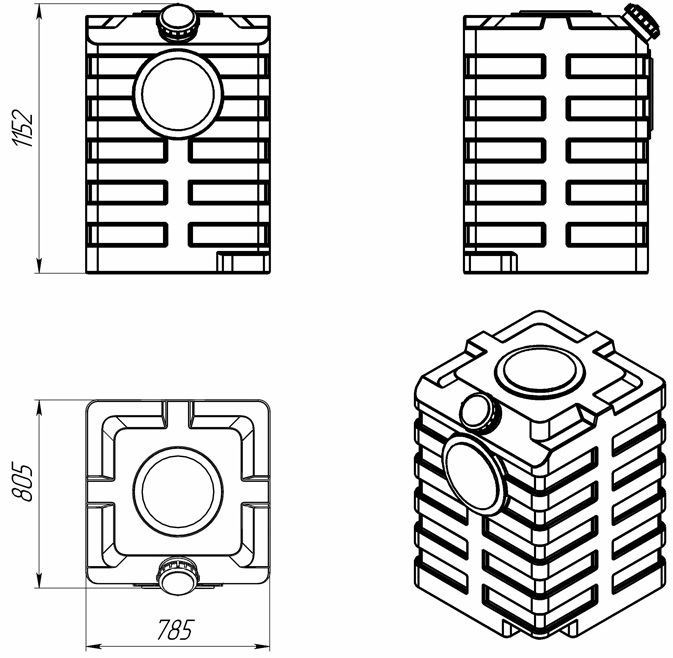 Ёмкость для воды Экопром 600л  