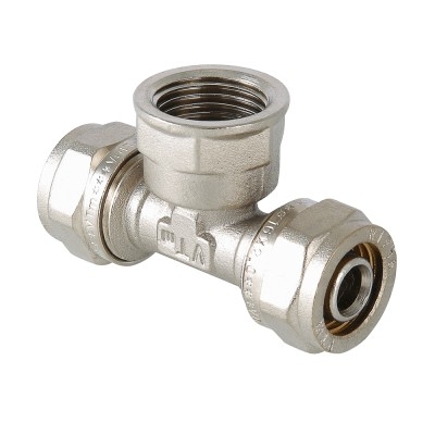 Valtec Тройник обжимной с переходом на вн. р. 26х1  