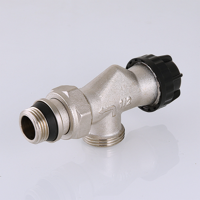 Valtec Клапан термостатический угловой с осевым управлением, преднастройкой и дополнительным уплотнением  