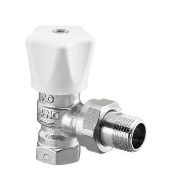 Oventrop Серия HRV, вентиль с ручным приводом Ду15, 1/2, PN10, угловой, с преднастр.