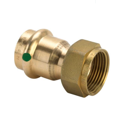 Viega Муфта с накидной гайкой пресс-В 22x1 1/4 с плоским уплотнением бронза