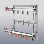 Valtec Узел этажный покварт-го учета, с переп-ым клапаном, ввод СПРАВА 3/4, кол-во вых 4  