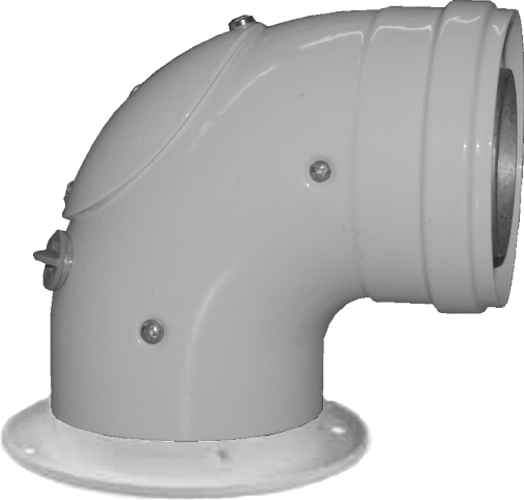 Wolf Дымоход Отвод с ревизией DN60/100 90°, для газовых настенных котлов