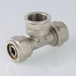 Valtec Тройник обжимной с переходом на вн. р. 32х1  