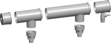 Wolf Дымоход Базовый комплект дымоходов DN110/160 для каскада из 2 котлов для режима подачи воздуха
